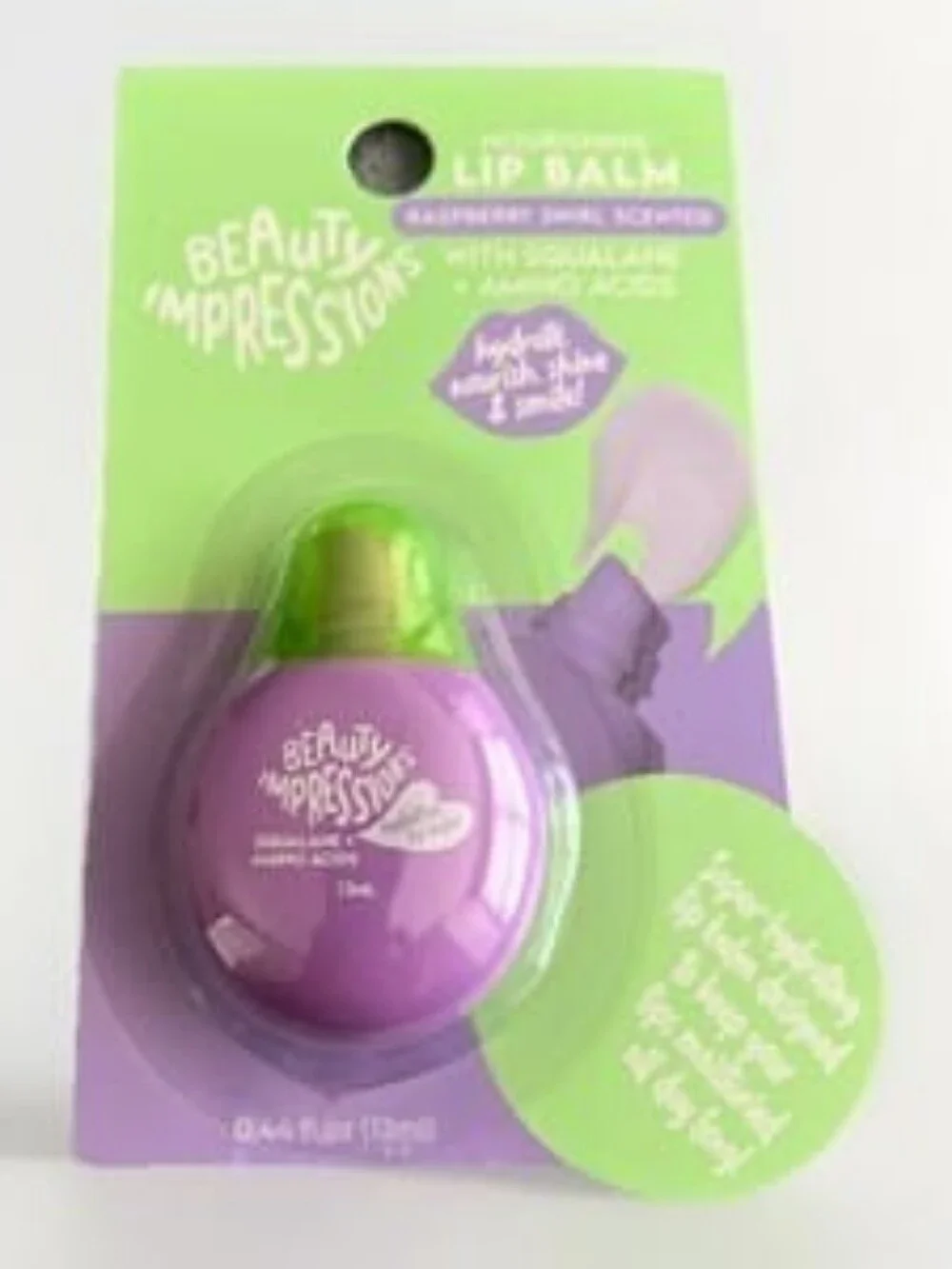 Impressions Raspberry Swirl Hydrating Lip Balm - Purple & Green